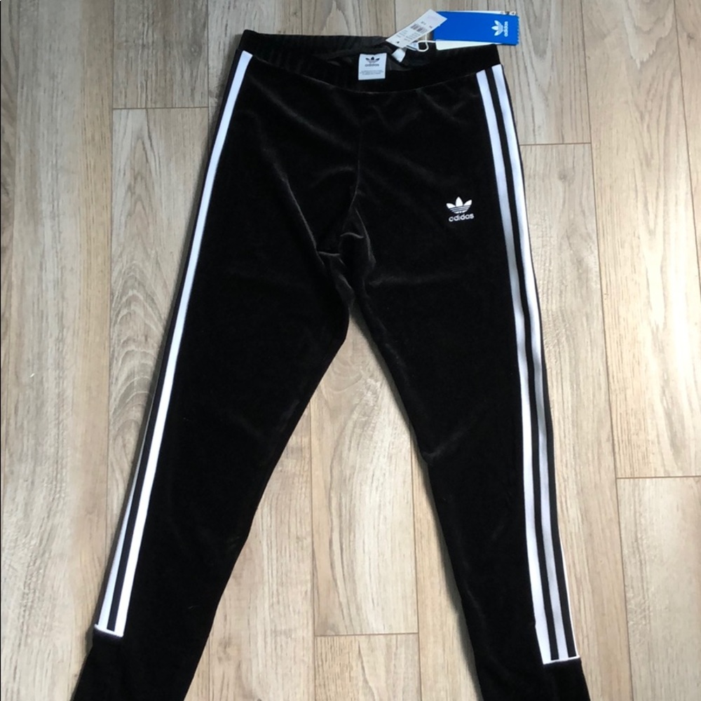 Adidas velour leggings